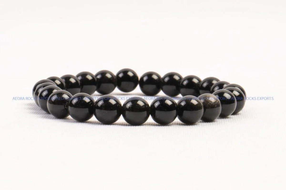 NATURAL OBSIDIAN AAA BRACELET